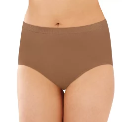 Bali® Comfort Revolution Seamless Microfiber Brief 803J -Bali Underwear Discount Store 1035464 Shadow Brown