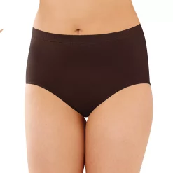 Bali® Comfort Revolution Seamless Microfiber Brief 803J -Bali Underwear Discount Store 1035464 Warm Cocoa Brown