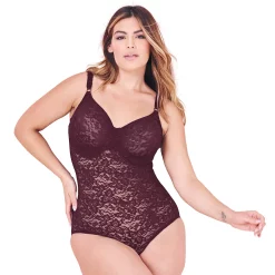 Bali® Lace N Smooth Firm-Control Body Shaper 8L10 -Bali Underwear Discount Store 1059808 Nightfire Red