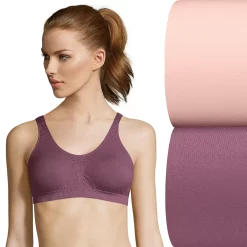 Bali® Comfort Revolution 2-pk. Seamless Microfiber Crop Top Set X1J3 -Bali Underwear Discount Store 1728773 Blushing Pink Mulberry