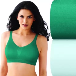 Bali® Comfort Revolution 2-pk. Seamless Microfiber Crop Top Set X1J3 -Bali Underwear Discount Store 1728773 Gem Jade Asst