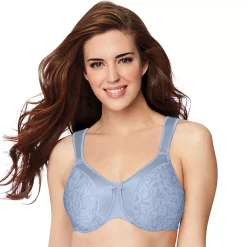 Bali® Satin Tracings Full-Figure Minimizer Bra 3562 -Bali Underwear Discount Store 1730105 Blue Flight