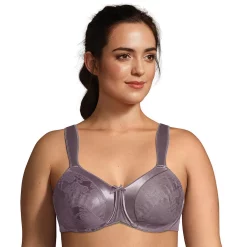 Bali® Satin Tracings Full-Figure Minimizer Bra 3562 -Bali Underwear Discount Store 1730105 Currant Purple