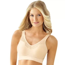 Bali® Comfort Revolution® ComfortFlex Fit® Shaping Wireless Bra 3488 -Bali Underwear Discount Store 1730721 Light Beige Lace