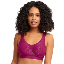 Bali® Comfort Revolution® ComfortFlex Fit® Shaping Wireless Bra 3488 -Bali Underwear Discount Store 1730721 Magenta Zeal Dot