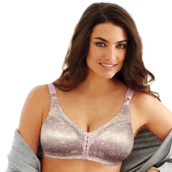 Bali® Double Support Comfort-U Wireless Full-Figure Bra 3820 -Bali Underwear Discount Store 1731667 Pink Chic Lace Print