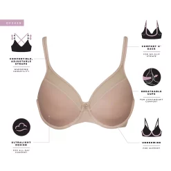 Bali® One Smooth U Ultra Light Convertible Full-Coverage Bra 3439 -Bali Underwear Discount Store 2083194 ALT98