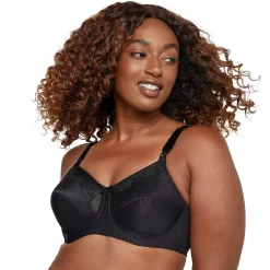 Bali® Flower Full-Figure Underwire Bra 0180 -Bali Underwear Discount Store 228378 Midnight