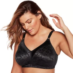 Bali® Double Support Spa-Closure Comfort-U Wireless Full-Figure Bra 3372 -Bali Underwear Discount Store 233769 Black