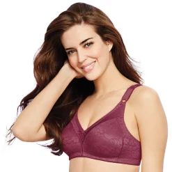 Bali® Double Support Spa-Closure Comfort-U Wireless Full-Figure Bra 3372 -Bali Underwear Discount Store 233769 Maroon Dusk