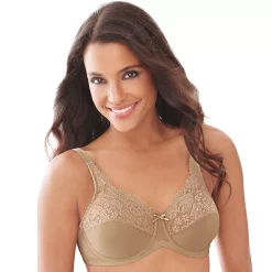 Lilyette® by Bali® Comfort Lace Full-Figure Minimizer Bra 428 -Bali Underwear Discount Store 23605 Body Beige