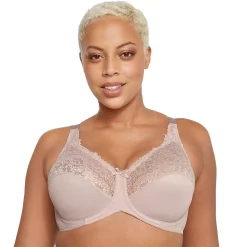 Lilyette® by Bali® Comfort Lace Full-Figure Minimizer Bra 428 -Bali Underwear Discount Store 23605 Evening Blush