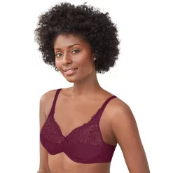 Lilyette® by Bali® Comfort Lace Full-Figure Minimizer Bra 428 -Bali Underwear Discount Store 23605 Sparkling Purple