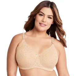 Bali® Lace 'n Smooth Comfort-U Back Full-Figure Bra 3432 -Bali Underwear Discount Store 258494 Beige