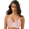 Bali® Lace 'n Smooth Comfort-U Back Full-Figure Bra 3432 -Bali Underwear Discount Store 258494 Hush Pink