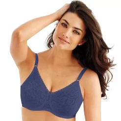 Bali® Lace 'n Smooth Comfort-U Back Full-Figure Bra 3432 -Bali Underwear Discount Store 258494 In The Navy