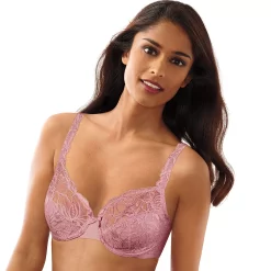 Womens Bali® Lace Desire® Unlined Full Figure Underwire Bra 6543 -Bali Underwear Discount Store 2595151 Elegant Mauve