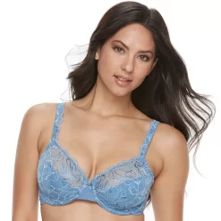 Womens Bali® Lace Desire® Unlined Full Figure Underwire Bra 6543 -Bali Underwear Discount Store 2595151 Hot Spring Blue