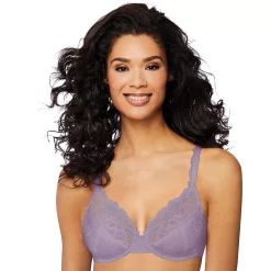 Womens Bali® Lace Desire® Unlined Full Figure Underwire Bra 6543 -Bali Underwear Discount Store 2595151 Purple Shade