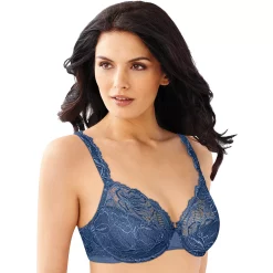 Womens Bali® Lace Desire® Unlined Full Figure Underwire Bra 6543 -Bali Underwear Discount Store 2595151 Seabottom Blue