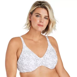 Bali® Passion For Comfort Full-Figure Minimizer Bra 3385 -Bali Underwear Discount Store 266659 Silver Lace