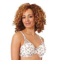 Bali® Passion For Comfort Full-Figure Minimizer Bra 3385 -Bali Underwear Discount Store 266659 White Floral Print