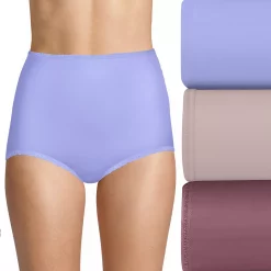 Women's Bali® Skimp Skamp 3-Pack Brief Panty Set DFA633 -Bali Underwear Discount Store 3358233 Winter Rosewood Red