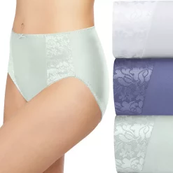 Women's Bali® 3-pack Double Support Hi-Cut Panty Set DFDBH3 -Bali Underwear Discount Store 3599874 Chateau Blue Asst