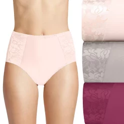 Women's Bali® 3-pack Double Support Hi-Cut Panty Set DFDBH3 -Bali Underwear Discount Store 3599874 Light Buff Blush Ceris