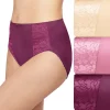 Women's Bali® 3-pack Double Support Hi-Cut Panty Set DFDBH3 -Bali Underwear Discount Store 3599874 Sparkling Purple Asst