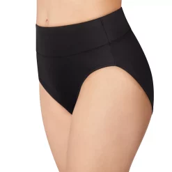 Women's Bali® Passion For Comfort Hi-Cut Panty DFPC62 -Bali Underwear Discount Store 3599886 Black