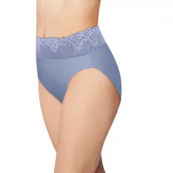 Women's Bali® Passion For Comfort Hi-Cut Panty DFPC62 -Bali Underwear Discount Store 3599886 Chateau Blue