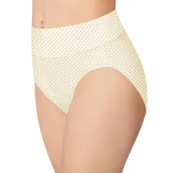 Women's Bali® Passion For Comfort Hi-Cut Panty DFPC62 -Bali Underwear Discount Store 3599886 Whisper Dot