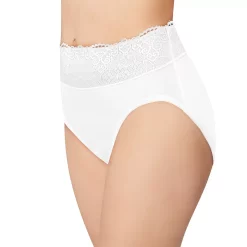 Women's Bali® Passion For Comfort Hi-Cut Panty DFPC62 -Bali Underwear Discount Store 3599886 White