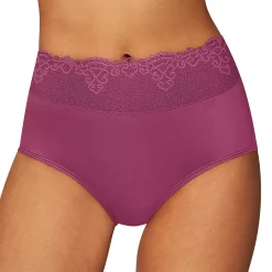 Women's Bali® Passion For Comfort Brief Panty DFPC61 -Bali Underwear Discount Store 3599892 Deep Cerise