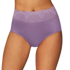 Women's Bali® Passion For Comfort Brief Panty DFPC61 -Bali Underwear Discount Store 3599892 Plummed Out Lace