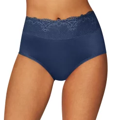 Women's Bali® Passion For Comfort Brief Panty DFPC61 -Bali Underwear Discount Store 3599892 Seabottom Blue