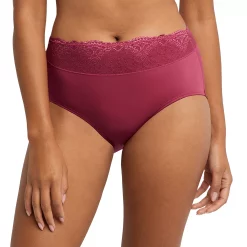 Women's Bali® Passion For Comfort Brief Panty DFPC61 -Bali Underwear Discount Store 3599892 Signature Berry