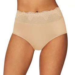 Women's Bali® Passion For Comfort Brief Panty DFPC61 -Bali Underwear Discount Store 3599892 Taupe Lace