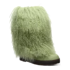 Bearpaw Boetis II Women's Curly Lamb Boots -Bali Underwear Discount Store 3836273 Green
