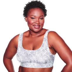 Bali® Comfort Revolution® Easylite® Seamless Wireless Bra DF3491 -Bali Underwear Discount Store 4156039 Splatter Gloss White