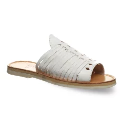 Bearpaw Rosa Women's Leather Slide Sandals -Bali Underwear Discount Store 4991278 White