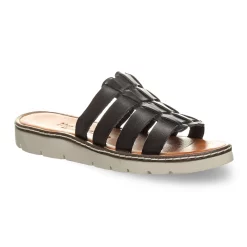 Bearpaw Vanessa Women's Leather Slide Sandals -Bali Underwear Discount Store 5089317 Black Ii