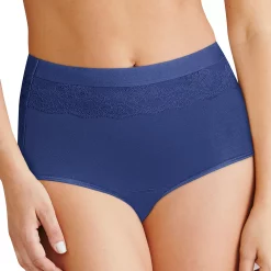Women's Bali® Beautifully Confident Brief with Leak Protection Liner DFLLB1 -Bali Underwear Discount Store 5166486 In The Navy