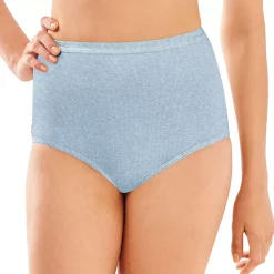 Bali® Full-Cut-Fit Brief 2324 -Bali Underwear Discount Store 524274 Light Blue Heather
