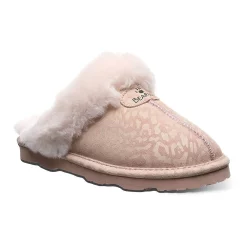 Bearpaw Loki Exotic Women's Scuff Slippers -Bali Underwear Discount Store 5269922 Pink Leopard Glitter