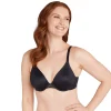 Bali® Comfort Revolution Soft Touch Perfect T-Shirt Underwire Bra DF3468 -Bali Underwear Discount Store 5744466 Black W Almond Lining