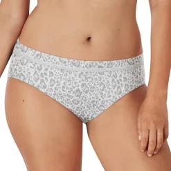 Women's Bali® Modern Microfiber Bikini Panty DFMMBK -Bali Underwear Discount Store 5749928 Leo Print Gray