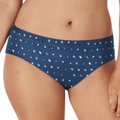 Women's Bali® Modern Microfiber Bikini Panty DFMMBK -Bali Underwear Discount Store 5749928 Regal Navy Dot