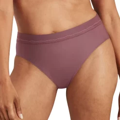 Women's Bali® Modern Microfiber Hi-Cut Panty DFMMHL -Bali Underwear Discount Store 5749930 Rustic Berry Red